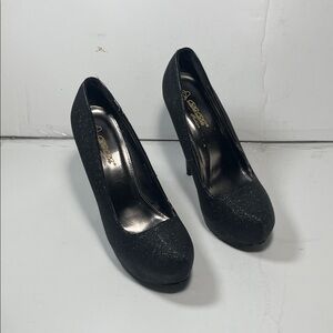 DbDk Fashion Black Sparkle Heels
